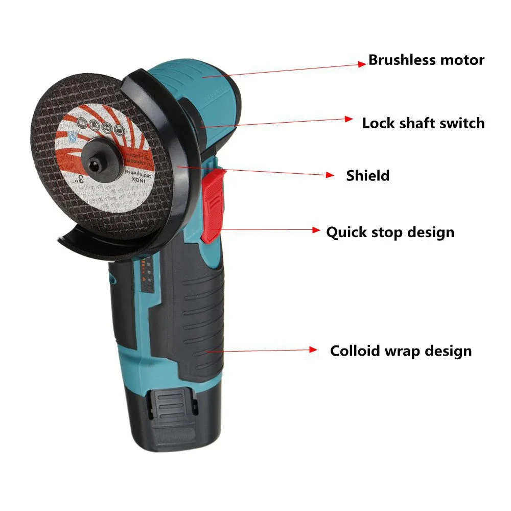 500W 12V Grinder Brushless Ang - Brushless Angle Grinder Battery Powered recension och pris
